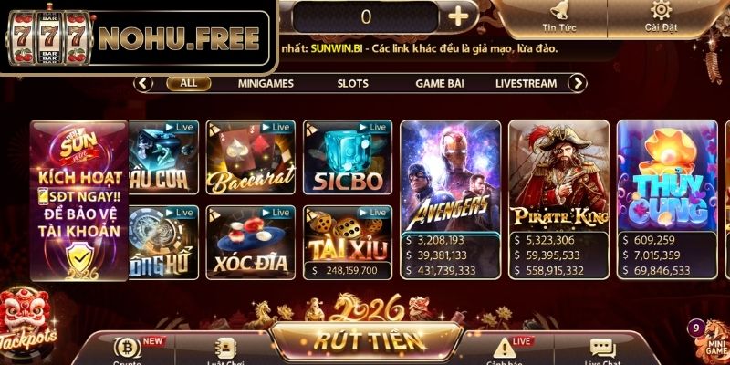 Hệ thống nổ hũ đa dạng update thường xuyên